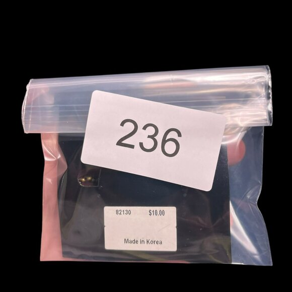 Vintage Cookie Lee Earrings Huggies Gold Tone Scroll New Push Back - Picture 9 of 9